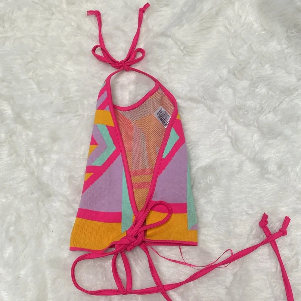 Zara Pink and Orange Bibs Vibrant Accessories